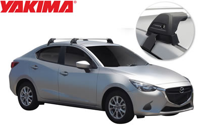 Mazda 2 sedan Yakima roof racks